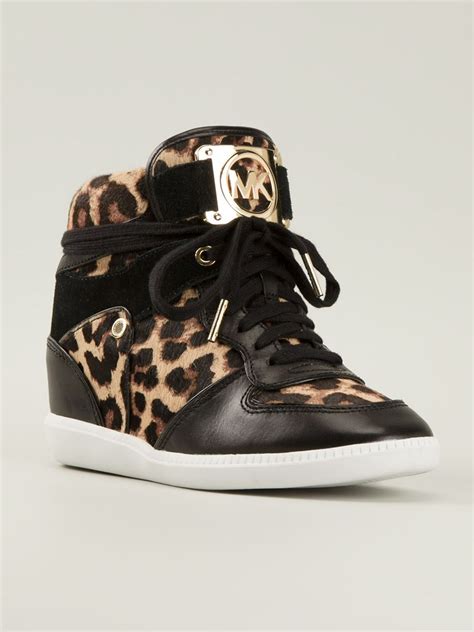 michael kors toddler shoes leopard print|Michael Kors leopard print sneakers.